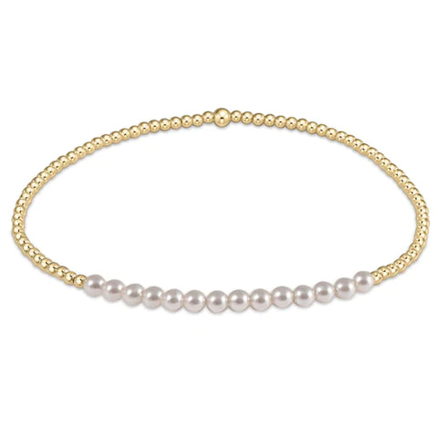 enewton classic gold 2mm bead bracelet - protection small gold disc