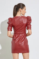 Autumn Jewel Leather Dress - 2 colors