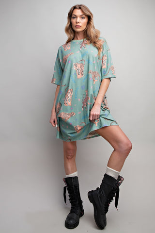 Catch A Tiger By The Tail T-Shirt Dress