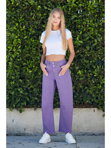 Horseshoe Highrise Jeans - Purple