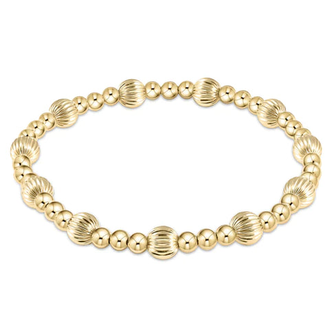 enewton classic gold 3mm bead bracelet - classic beaded signature cross gold charm - 4mm bead gold
