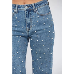 Country Glitz Jeans with Pearl Embellishment