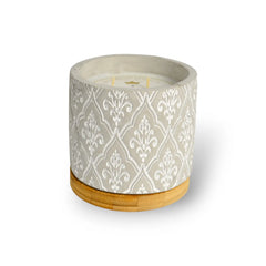 Queen of Bourbon 16 Ounce Damask Stone Candle