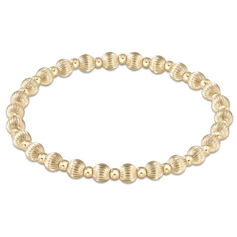 enewton Classic Joy Pattern 6mm Bead Bracelet - Gold