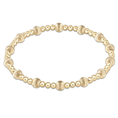 enewton Dignity Joy Pattern Gold 4mm Bead Bracelet