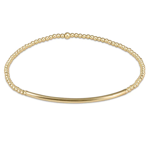 enewton classic gold 2mm bead bracelet - protection small gold disc