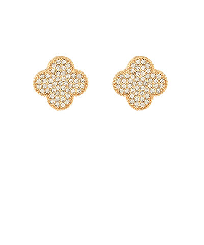 Pave Starfish Shaped Earrings