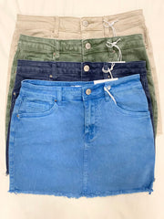 Sand Bar Denim Skirt - 4 Colors