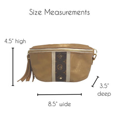 Britt Belt Bag in Bronze Leather | Upcycled Lv