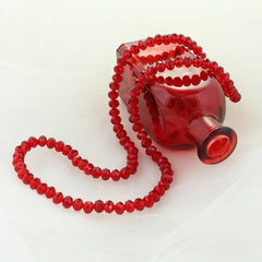 Red Crystal Stretch Necklace