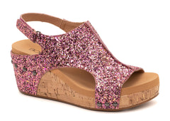 Corky's Carley Wedge-Mixed Berry Glitter
