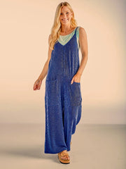 Simply Southern Knit Jumpsuit-Navy