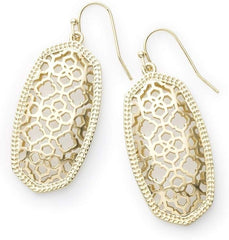 Kendra Scott Elle Drop Earrings-Gold Filigree