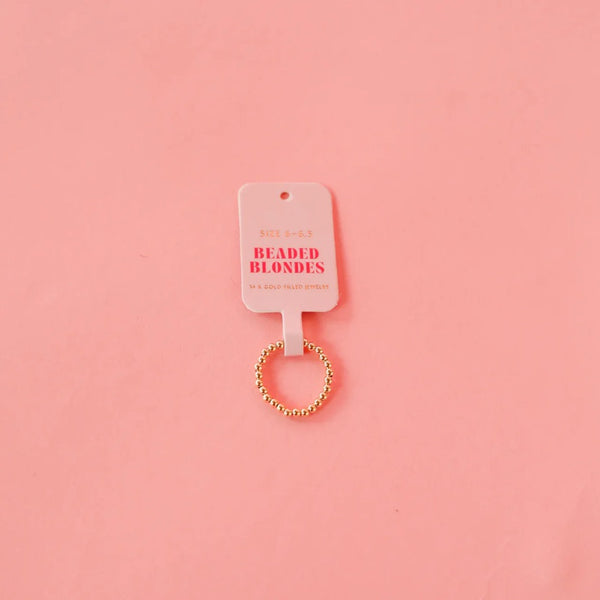 Beaded Blondes Ella 2.5MM Beaded Band in Gold-3 Sizes