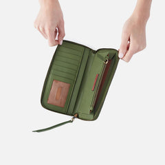 HOBO Nila Large Zip Around Continental Wallet-Sweet Basil