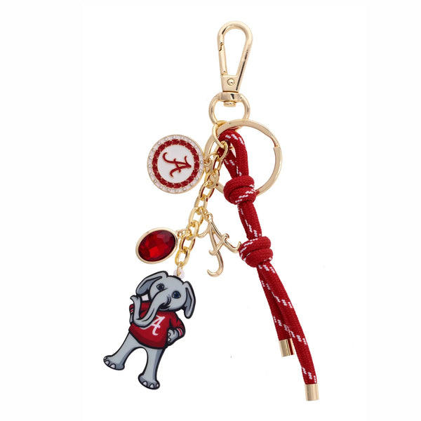 Alabama Crimson Tide Cluster Bag Charm in Crimson