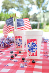 July 4th/Patriotic -Happy 4th of July Retro Foam Cup