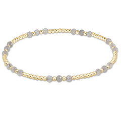 Enewton Gemstone Gold Joy Pattern 3mm Bead Bracelet-Multiple Colors