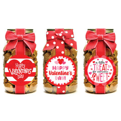 Valentine Cookie Quart Jars - Chocolate Chip
