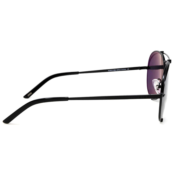 DIFF Koko Matte Black Grey Sunglasses