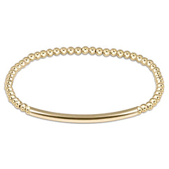 enewton classic gold 3mm bead bracelet - bliss bar smooth