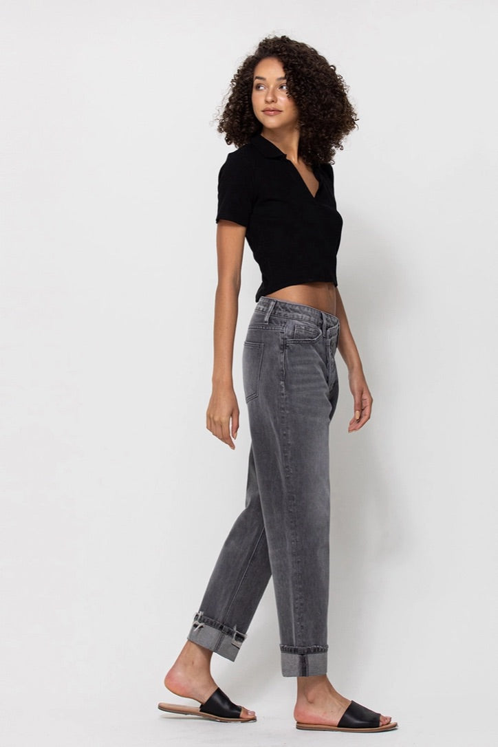 Vervet Kassie Criss Cross Waistband Boyfriend Jeans – A Little Bird Boutique