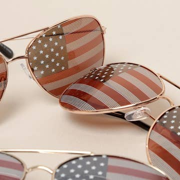 American Flag Aviator Sunglasses