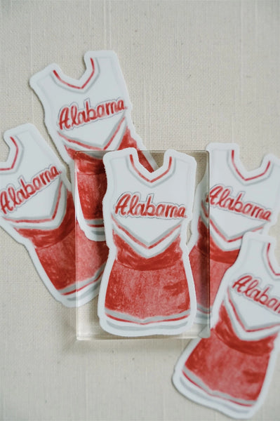 Auburn and Alabama Cheerleader Stickers, Collegiate, Game Day