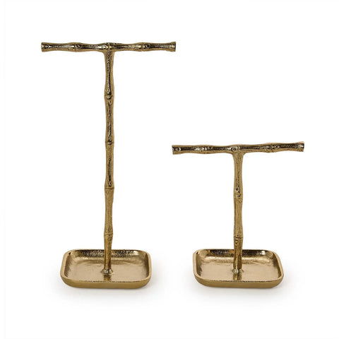 Gold Bamboo Jewelry Stand - 2 Sizes