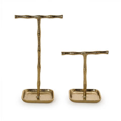 Gold Bamboo Jewelry Stand - 2 Sizes