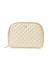 Large Quilted Essential Pouch in Champagne
