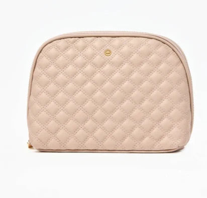 Large Quilted Essential Pouch in Tan