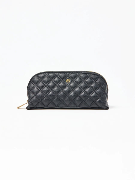 Small Quilted Essential Pouch | Black, Tan or Champagne
