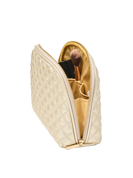 Large Quilted Essential Pouch in Champagne