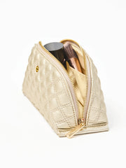 Small Quilted Essential Pouch | Black, Tan or Champagne