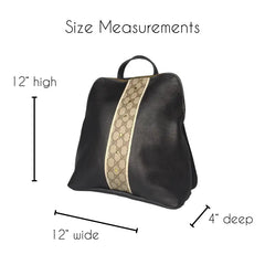 Riley Backpack in Black Leather | Upcycled Gucci