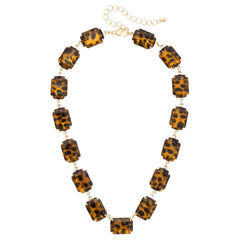 Bianca Linked Collar Necklace in Tortoise