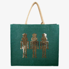 Glitzy Nutcracker Sequin Carryall Tote