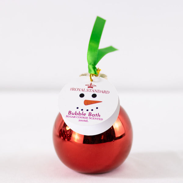 Bubble Bath Red Ball Ornaments - Sugar Cookie