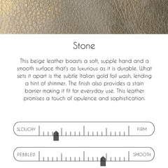 Sheila Shoulder Bag in Stone Leather | Upcycled Lv