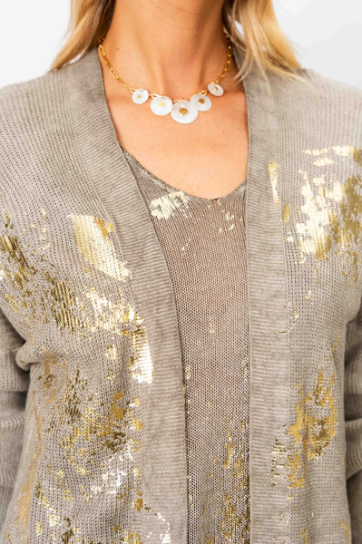 Gold Shimmer Cardigan