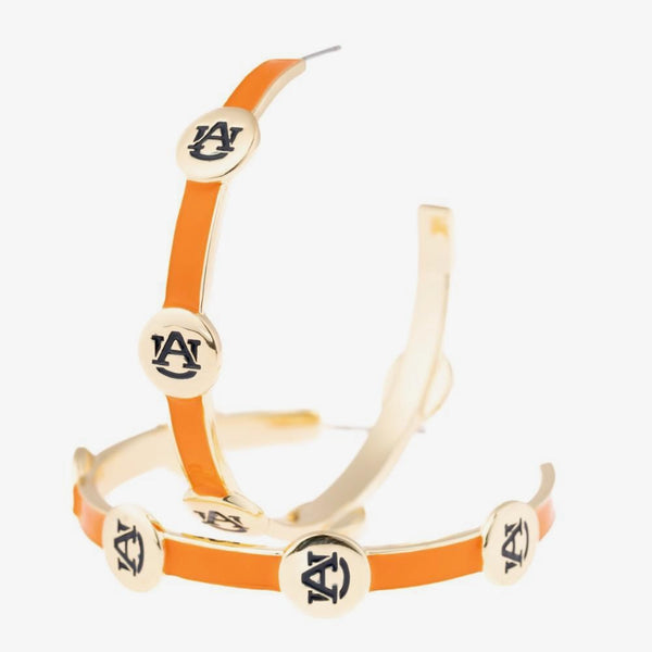 Auburn Michelle McDowell Enamel Hoop Earrings