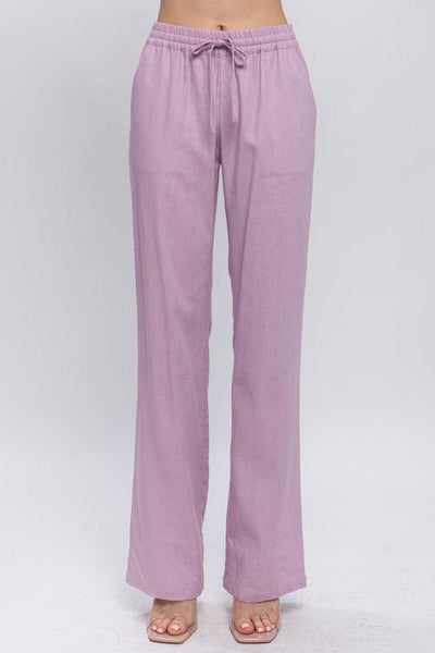 Daphne Linen Tie Waist Pants -Many Colors