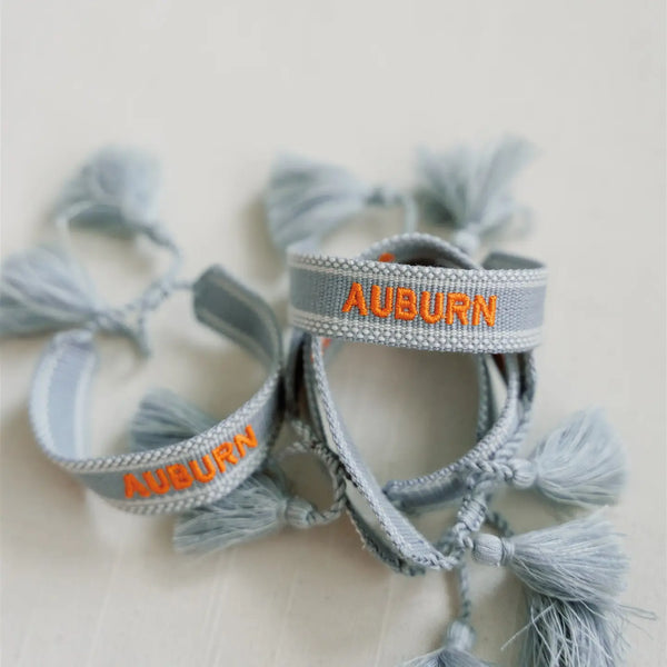 Auburn and Alabama Woven Gameday Bracelets