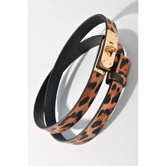 Skinny Leopard Belt