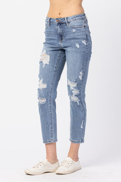 Judy Blue High Waist Destroyed Boyfriend Jeans