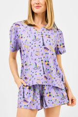 Mary Square Ali Pajama Set - Mardi Gras Mix