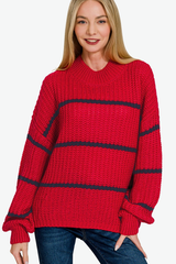 Carley Oversized Striped Sweater - 3 Colors