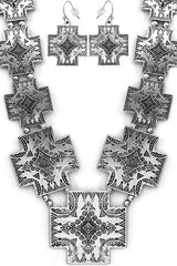 Aztex Silver Necklace Set