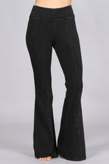 Lux Mineral Wash Stretch Pants - Black Denim